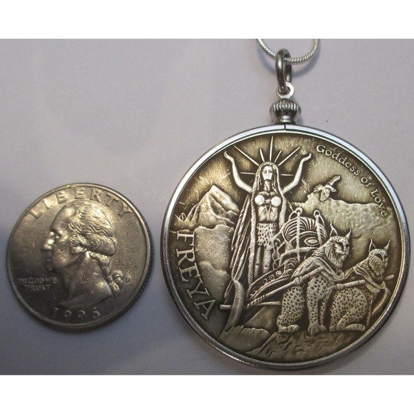 NEW-Norse Gods Freya & Odin Necklace, Two Necklaces in One - Picture 5 of 7